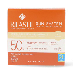 Kompakte Bräunungspulver Rilastil Sun System Beige Spf 50+ (10 g)