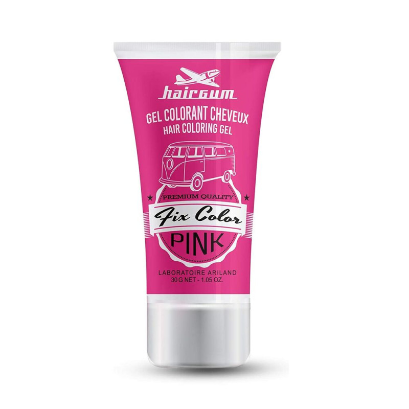 Auswaschbare Tönungen Hairgum Fix Color Rosa Fixiergel (30 ml)