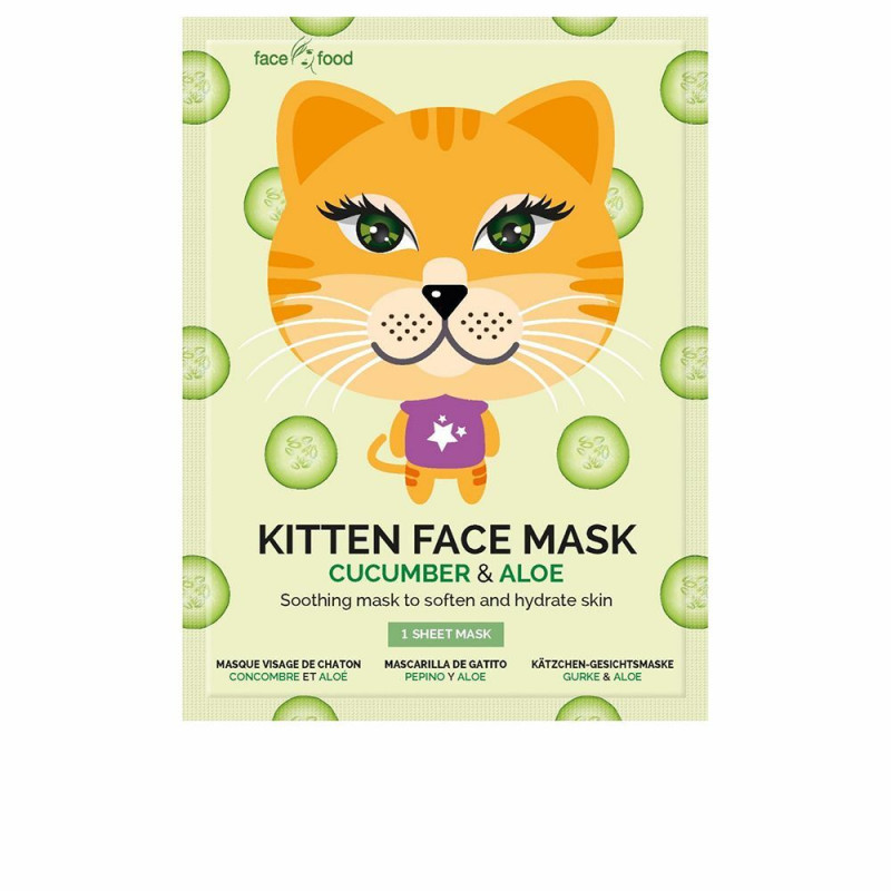 Beruhigende Maske 7th Heaven Animal Kitten Aloe Vera Gurke (1 uds)