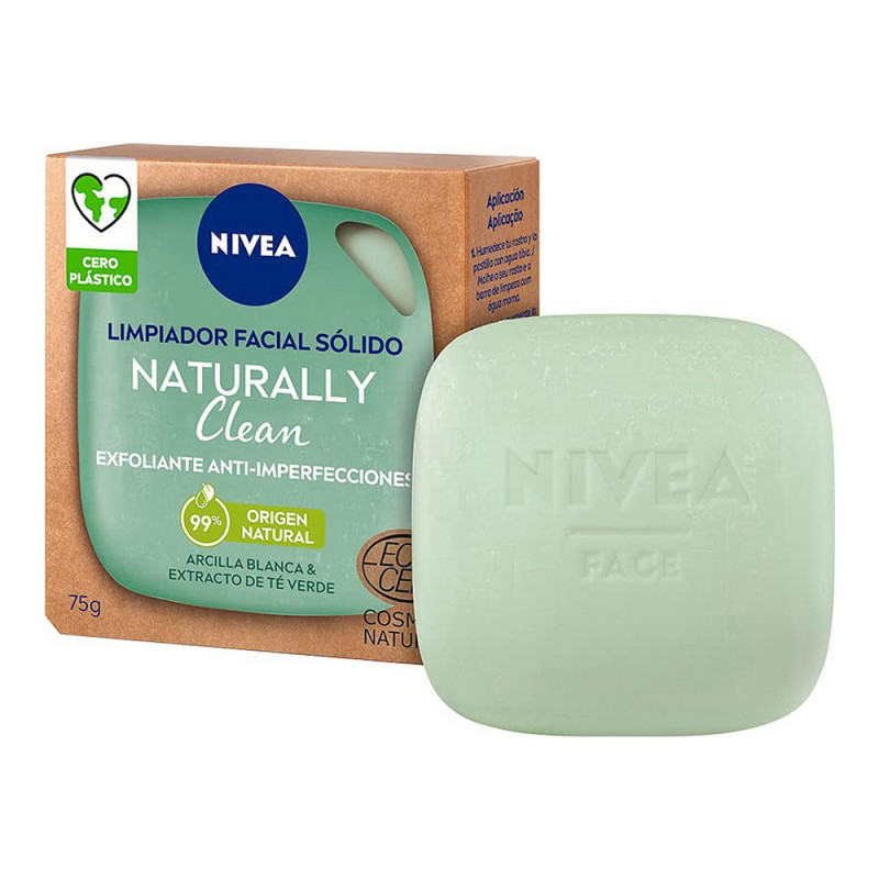 Limpeza Facial Naturally Clean Nivea Sólido Exfoliante Anti-imperfeições (75 g)